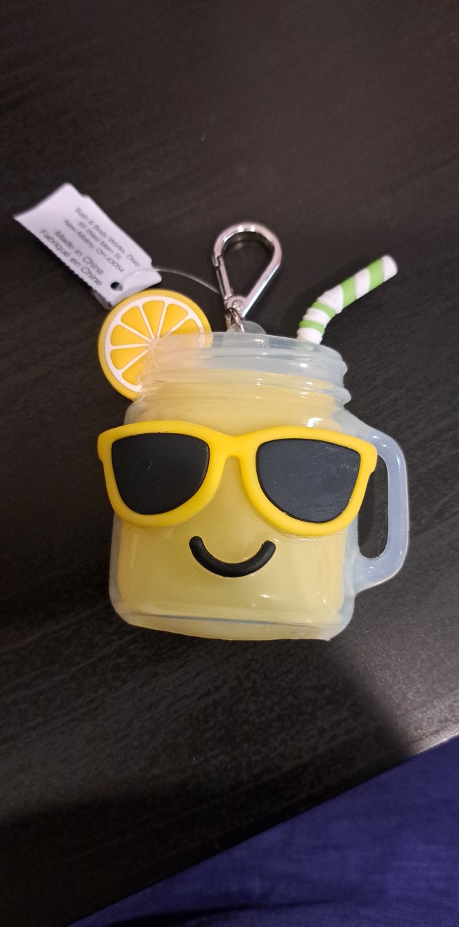 Bath & Body Works Lemonade Mason Jar Pocketbac Holder with Sunglasses - Yellow